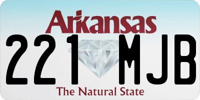 AR license plate 221MJB