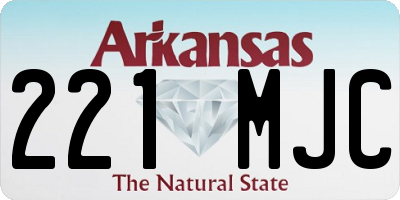 AR license plate 221MJC