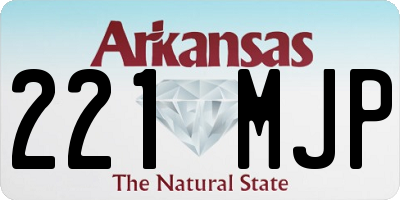 AR license plate 221MJP