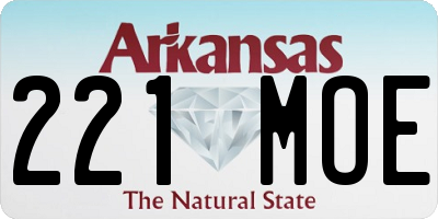 AR license plate 221MOE