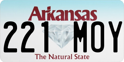 AR license plate 221MOY