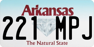 AR license plate 221MPJ