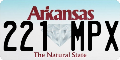 AR license plate 221MPX