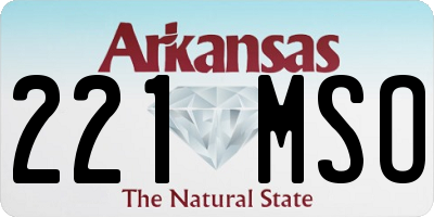 AR license plate 221MSO