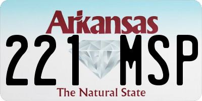 AR license plate 221MSP
