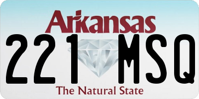 AR license plate 221MSQ
