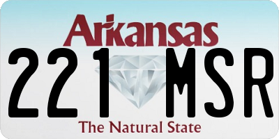AR license plate 221MSR