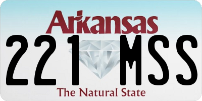 AR license plate 221MSS
