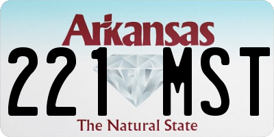 AR license plate 221MST