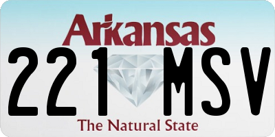 AR license plate 221MSV