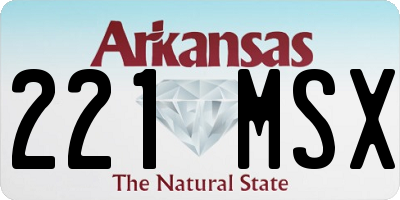 AR license plate 221MSX