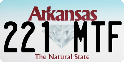 AR license plate 221MTF