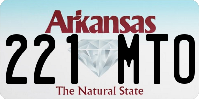 AR license plate 221MTO