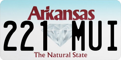 AR license plate 221MUI