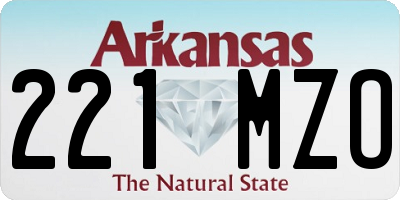 AR license plate 221MZO