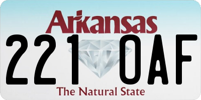 AR license plate 221OAF