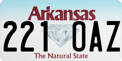 AR license plate 221OAZ