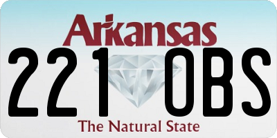 AR license plate 221OBS
