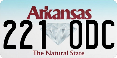 AR license plate 221ODC