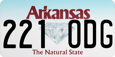 AR license plate 221ODG