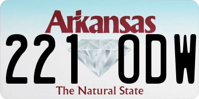 AR license plate 221ODW