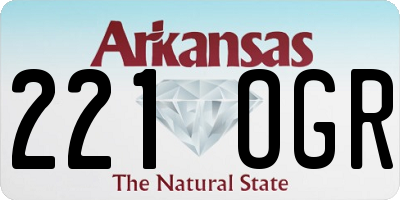 AR license plate 221OGR
