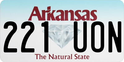 AR license plate 221UON