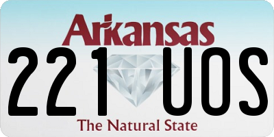 AR license plate 221UOS