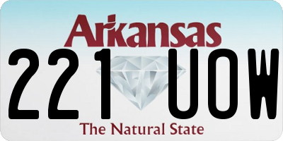 AR license plate 221UOW
