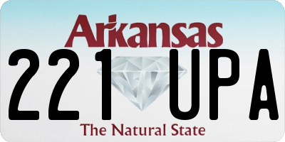AR license plate 221UPA
