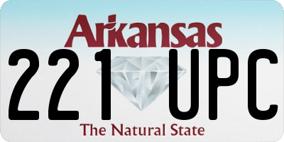 AR license plate 221UPC