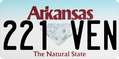 AR license plate 221VEN