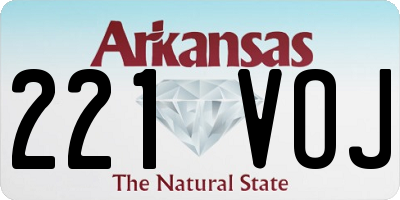 AR license plate 221VOJ