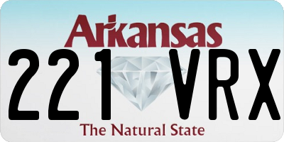 AR license plate 221VRX