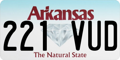AR license plate 221VUD