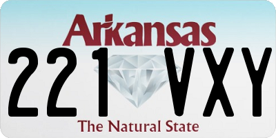 AR license plate 221VXY