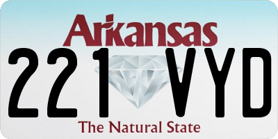 AR license plate 221VYD