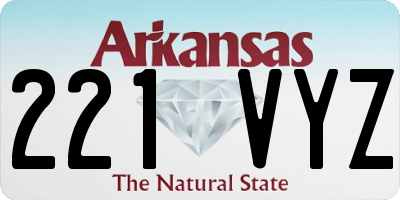 AR license plate 221VYZ