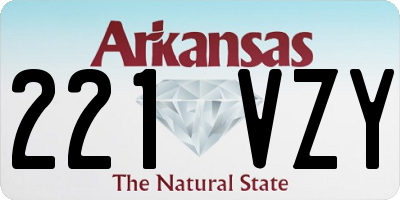AR license plate 221VZY