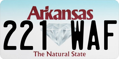 AR license plate 221WAF