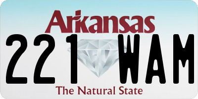 AR license plate 221WAM