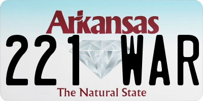AR license plate 221WAR