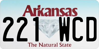 AR license plate 221WCD