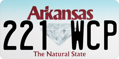 AR license plate 221WCP