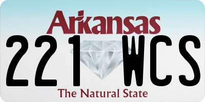AR license plate 221WCS
