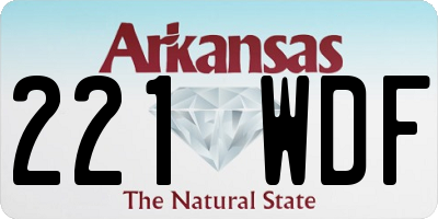 AR license plate 221WDF