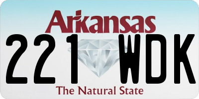 AR license plate 221WDK