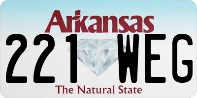 AR license plate 221WEG