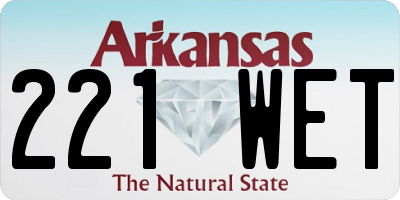 AR license plate 221WET