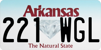 AR license plate 221WGL
